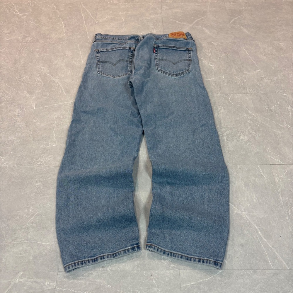 Levis 505 Regular Fit Jeans Mens 34x29 Blue Medium Wash Straight Leg Denim 3355
